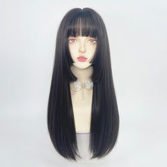 Medium long straight wig KF90276