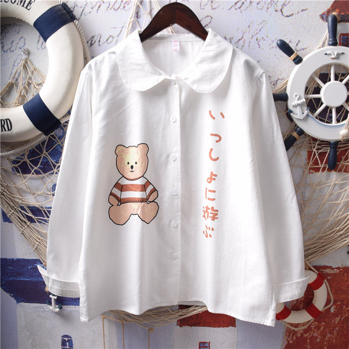Cartoon bear shirt KF9326
