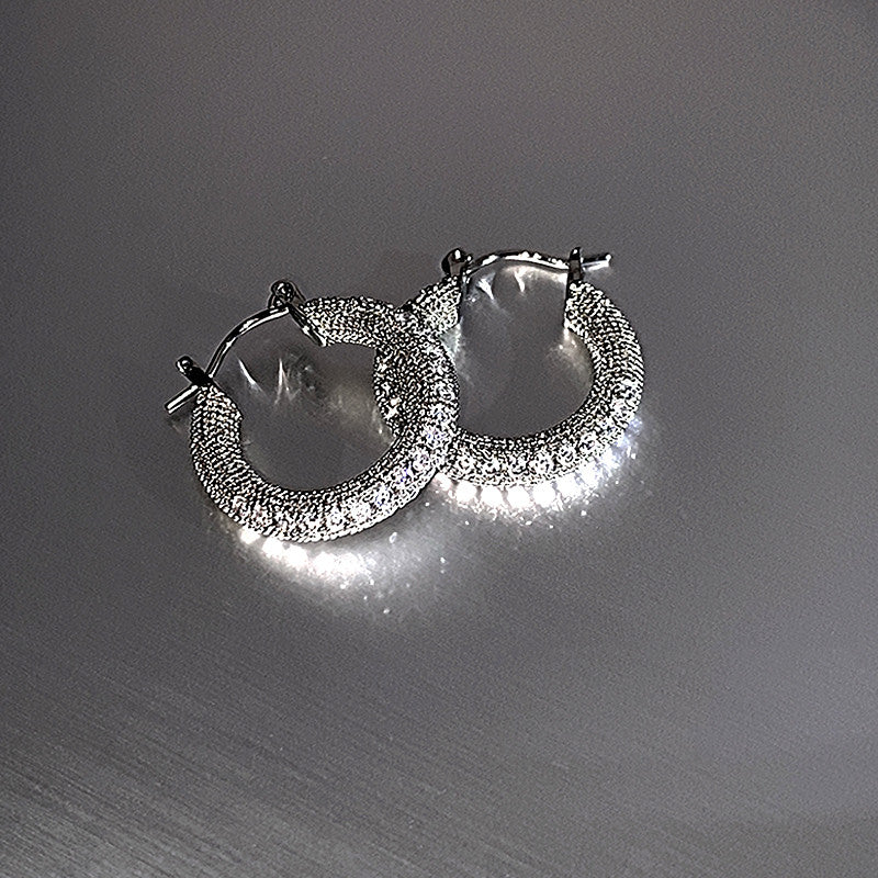 Gypsophila Hoop Earrings  KF83037