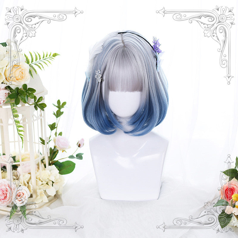 Gradient blue wig KF81228
