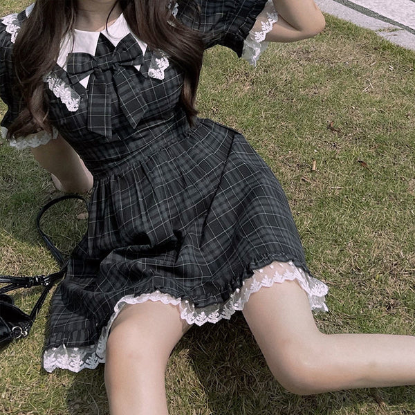 Plaid dress KF82191