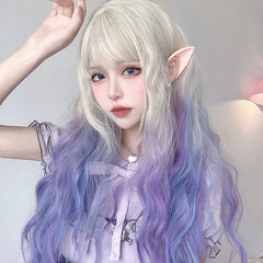 lolita gradient long curly wig  KF82905