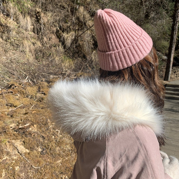 Pink plush hooded jacket  KF82425