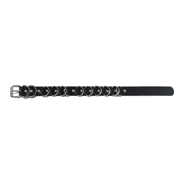 Punk multi-ring rivet Collar  KF82384