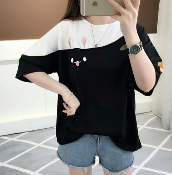 Cute rabbit loose t-shirt KF50142
