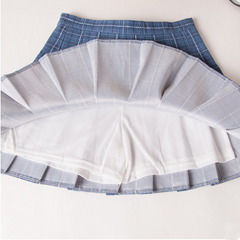 Jfashion Plaid Pleated Skirt KF30366