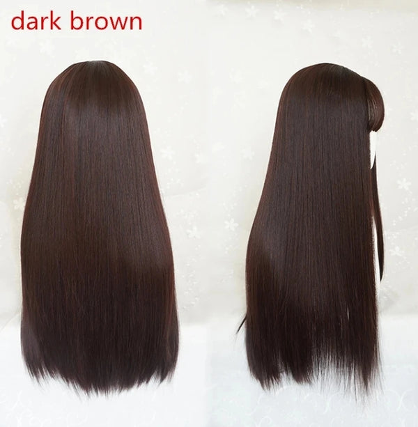 BLACK LONG STRAIGHT WIG KF60428