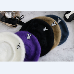 Rabbit pattern beret KF80058