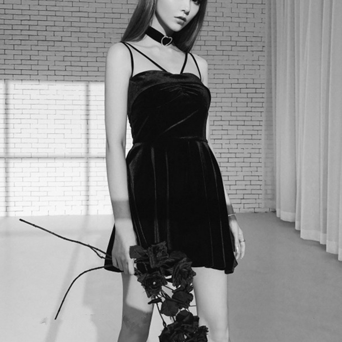 Punk dark dress KF90193