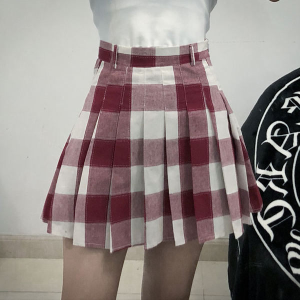 Ulzzang plaid skirt KF90277
