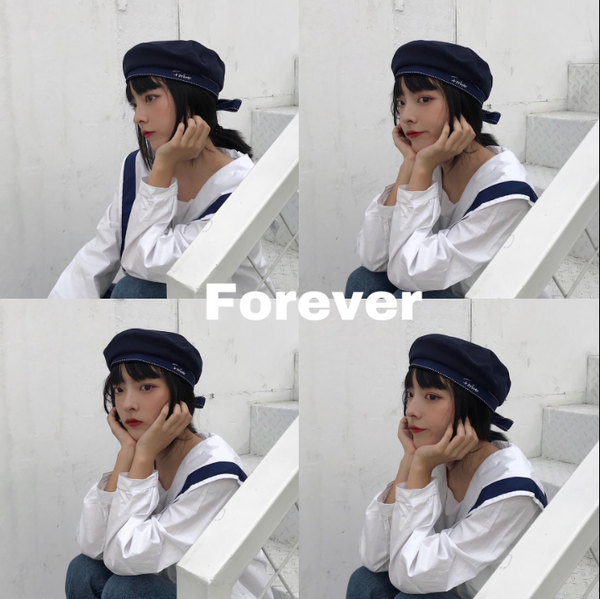 Letter embroidery beret KF90512