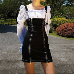 Black denim skirt KF90522