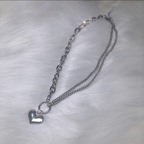 Silver Love Necklace KF90805
