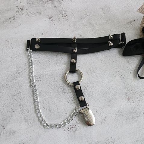Metal chain belt leg ring KF9155