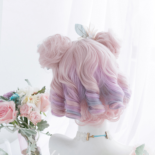 Pink gradient wig KF9269 (no headwear)
