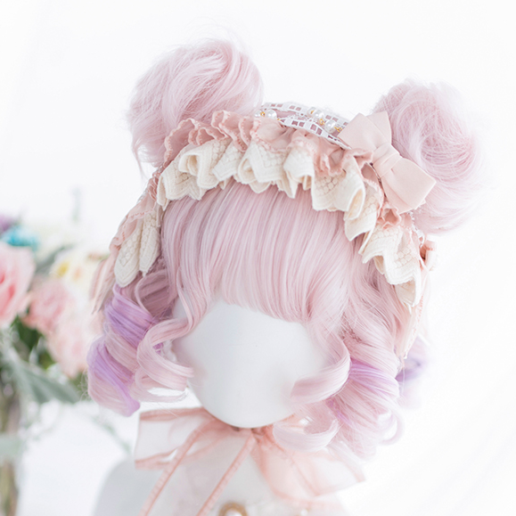 Pink gradient wig KF9269 (no headwear)