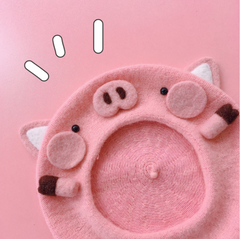 Pink pig beret KF9274