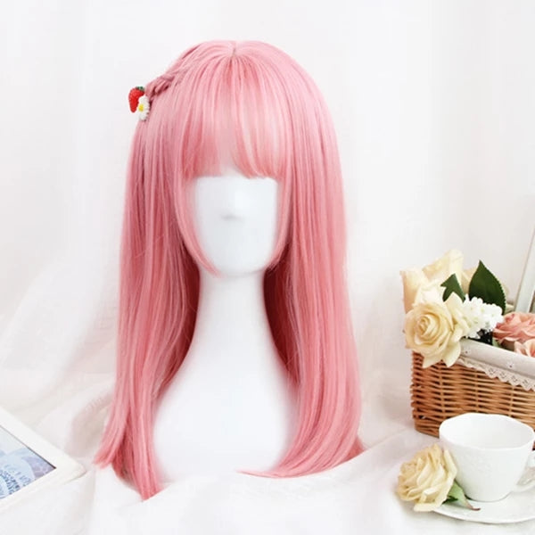 PINK STRAIGHT WIG KF42481