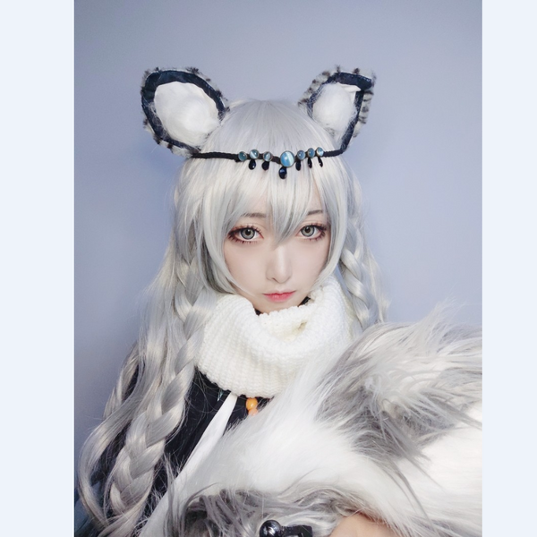 Cosplay long roll wig KF9445