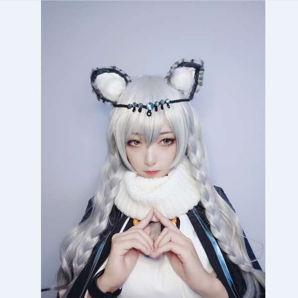 Cosplay long roll wig KF9445