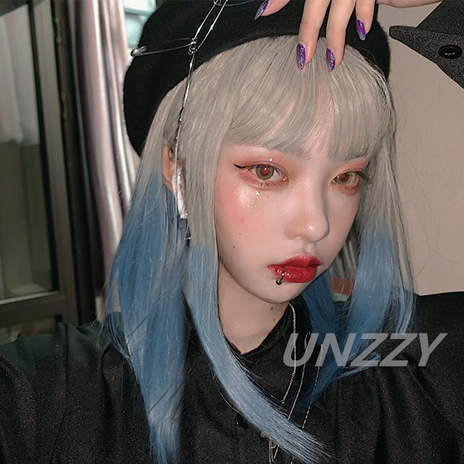 Blue and green gradient wig  KF11171