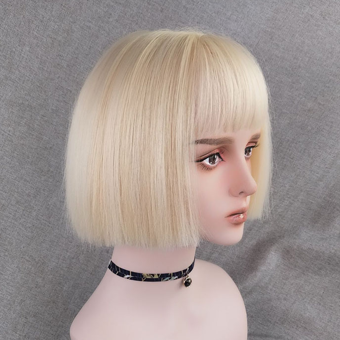 Milk gold wig KF9618