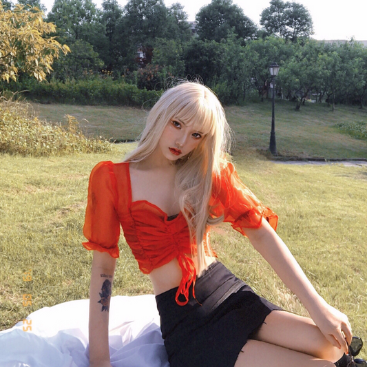 Long straight blond wig KF81216