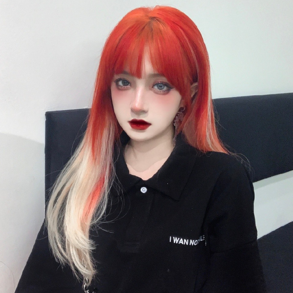 Orange gradient wig KF81391
