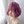 Purple short curly wig KF81395