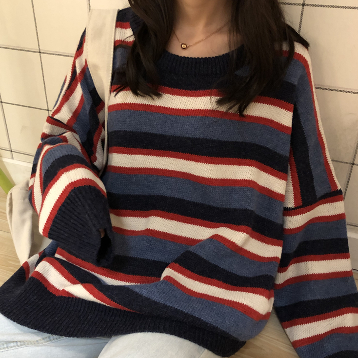 Autumn and winter striped sweater  KF50001