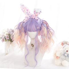 Purple pink gradient wig KF81848