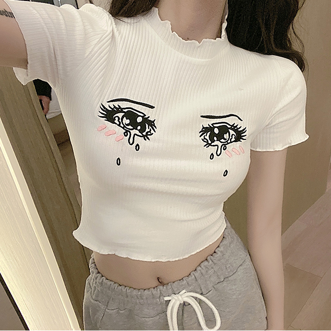 "Big eyes" embroidered T-shirt KF81847