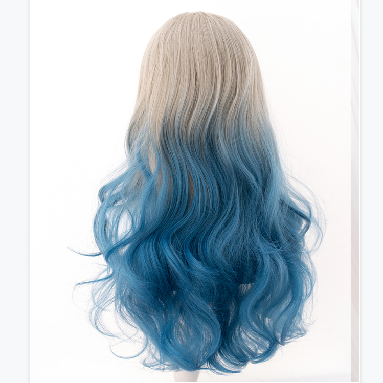 Gradient blue wig KF81938