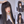 Black yellow long straight wig KF81943