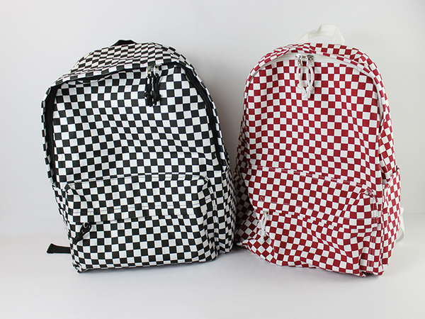 Ulzzang Check Backpack KF81506