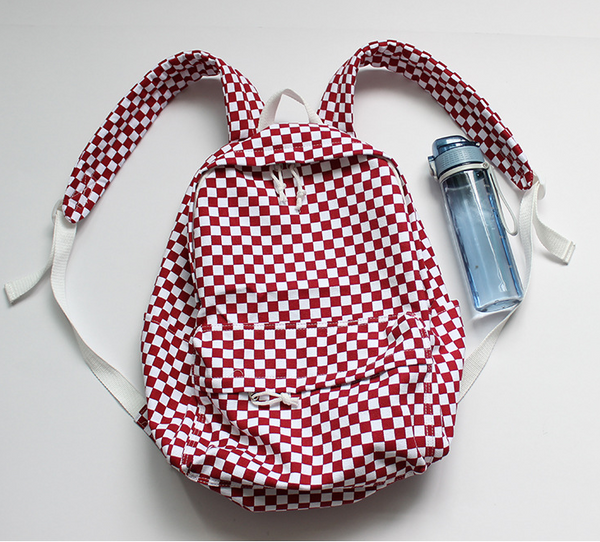 Ulzzang Check Backpack KF81506