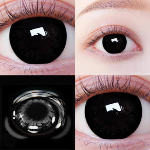 Black contact lenses (two pieces) KF30241