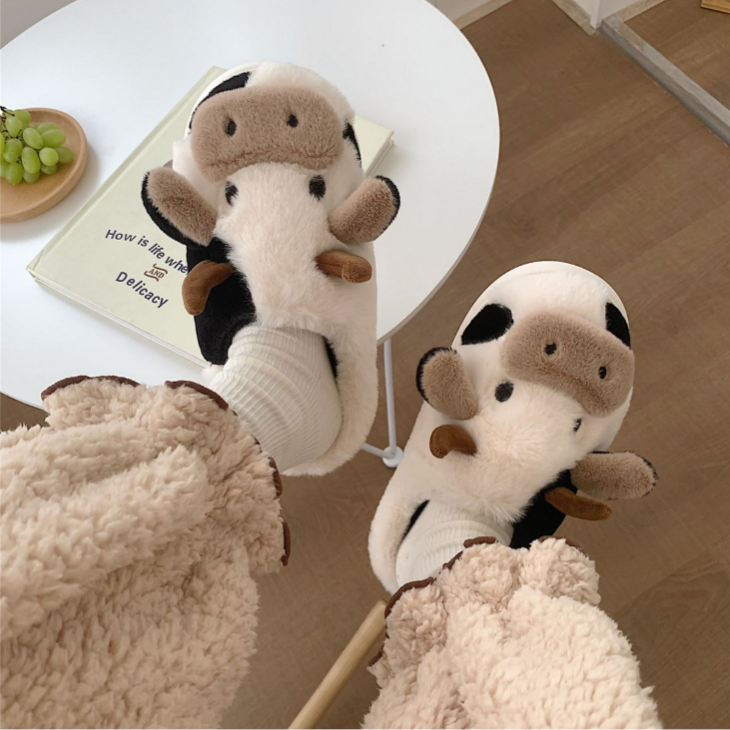 Cow cotton slippers KF82313