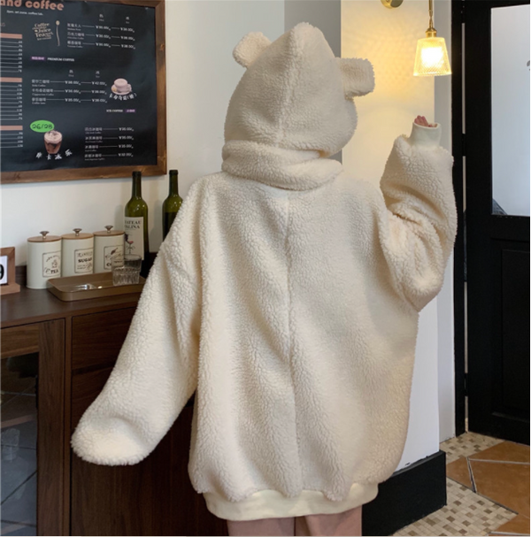 Bear Ear Sweater + Scarf Two-piece Set  KF82340