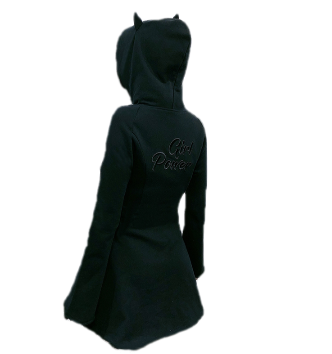 Dark  hooded dress  KF82349
