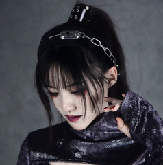 Punk metal chain headband  KF82366
