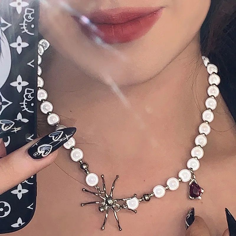 Vintage spider necklace  KF82397