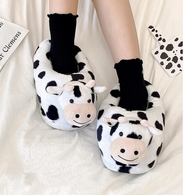 Cute cow cotton slippers  KF82415