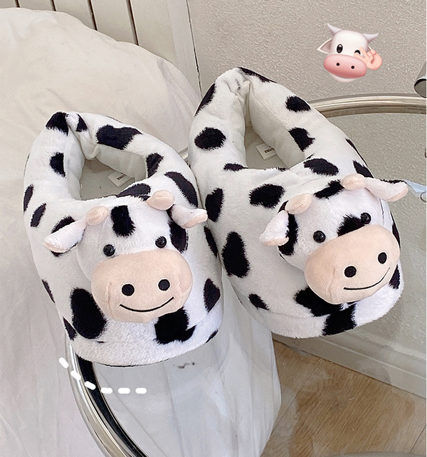 Cute cow cotton slippers  KF82415