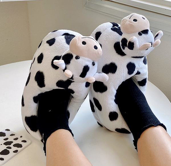 Cute cow cotton slippers  KF82415