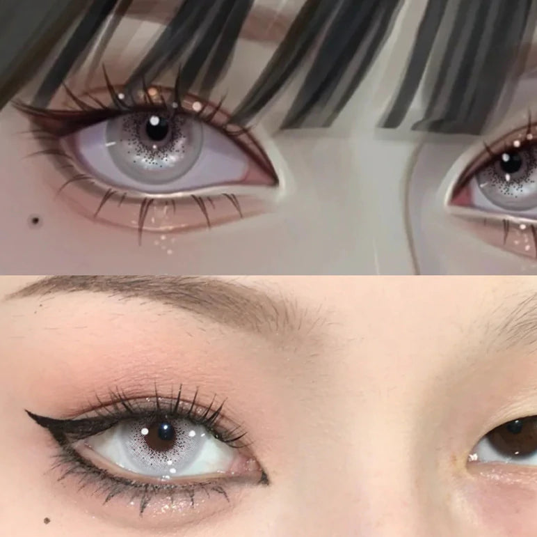 Grey contact lenses (two pieces) KF30387