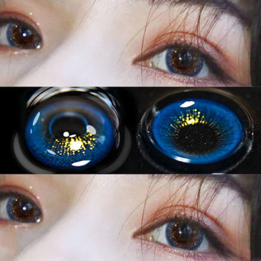Blue contact lenses (two pieces)  KF83231