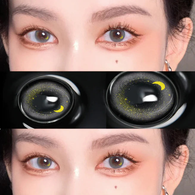 MOON LIGHT GRAY COLOR CONTACT LENSES (TWO PIECES)  KF83213