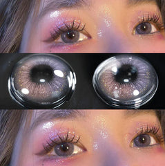 purple pink contact lenses (two pieces)  KF83244