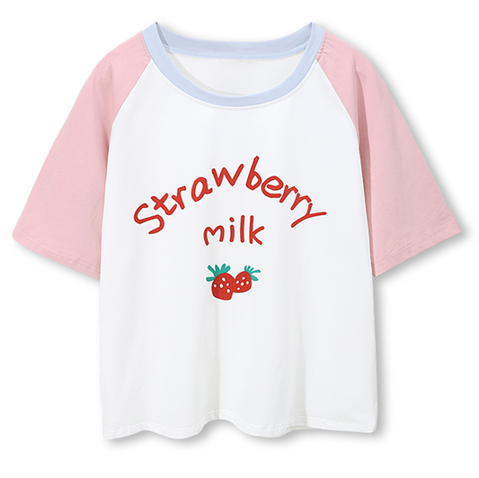 Japanese Strawberry Milk Pajamas Set kf82720